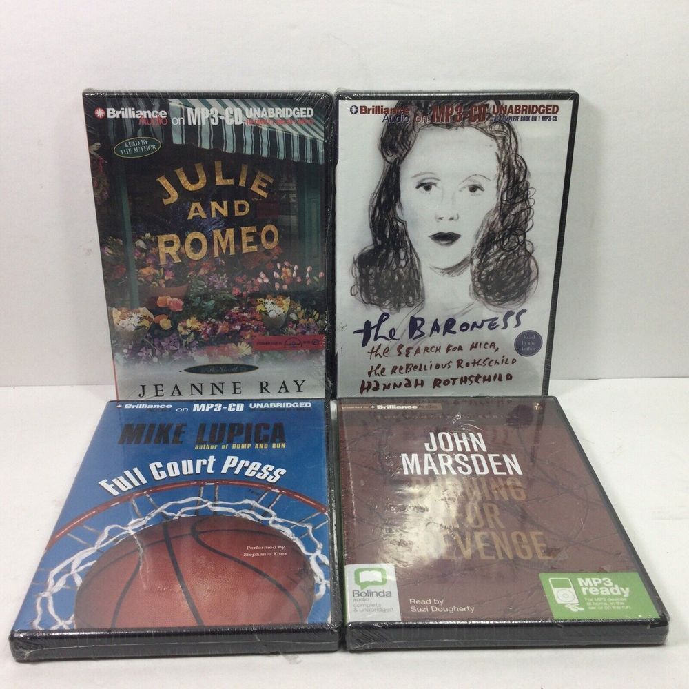 Lot Of 4 MP3 Audiobook CDs Julie Romeo Baroness Full Court Press Burning Revenge